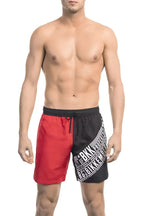 Bikkembergs Red Polyester Men's Swim Short - Zeiniez