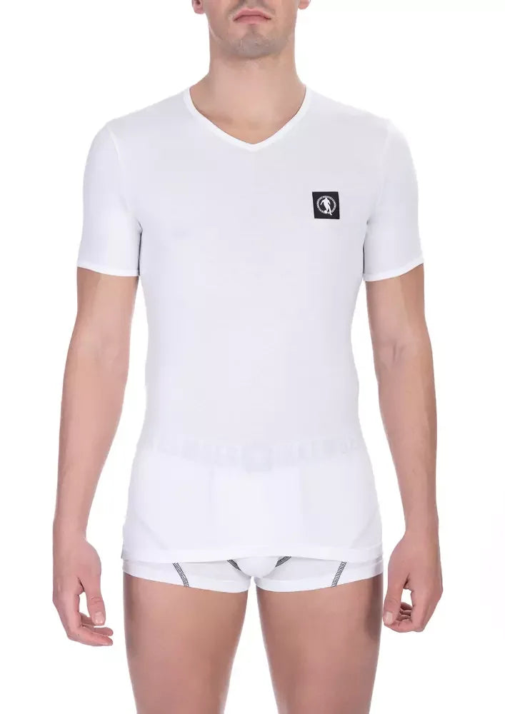 Bikkembergs White Cotton Men T-Shirt - Zeiniez