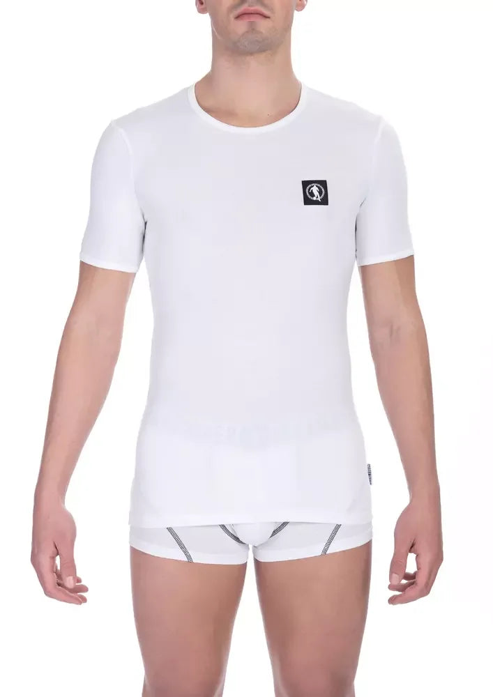 Bikkembergs White Cotton Men's T-Shirt Bi-Pack Crew Neck - Zeiniez