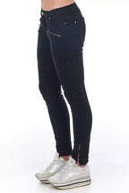 Frankie Morello Black Cotton Women Jeans - Zeiniez