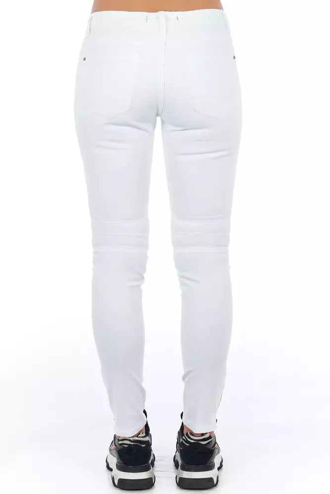 Frankie Morello White Cotton Women Jeans - Zeiniez