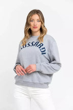 Trussardi Gray Cotton Women Sweatshirt - Zeiniez