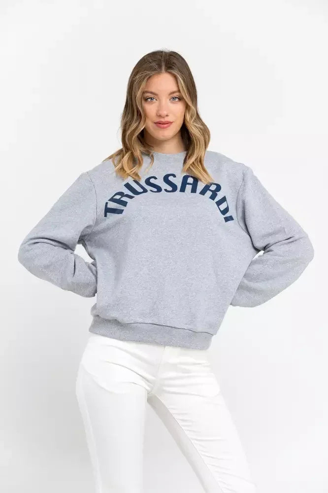 Trussardi Gray Cotton Women Sweatshirt - Zeiniez