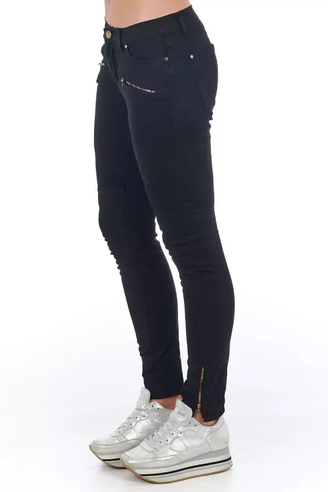 Frankie Morello Black Cotton Women Jeans - Zeiniez