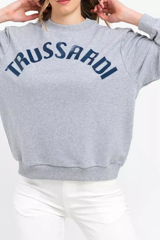 Trussardi Gray Cotton Women Sweatshirt - Zeiniez