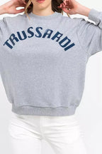 Trussardi Gray Cotton Women Sweatshirt - Zeiniez