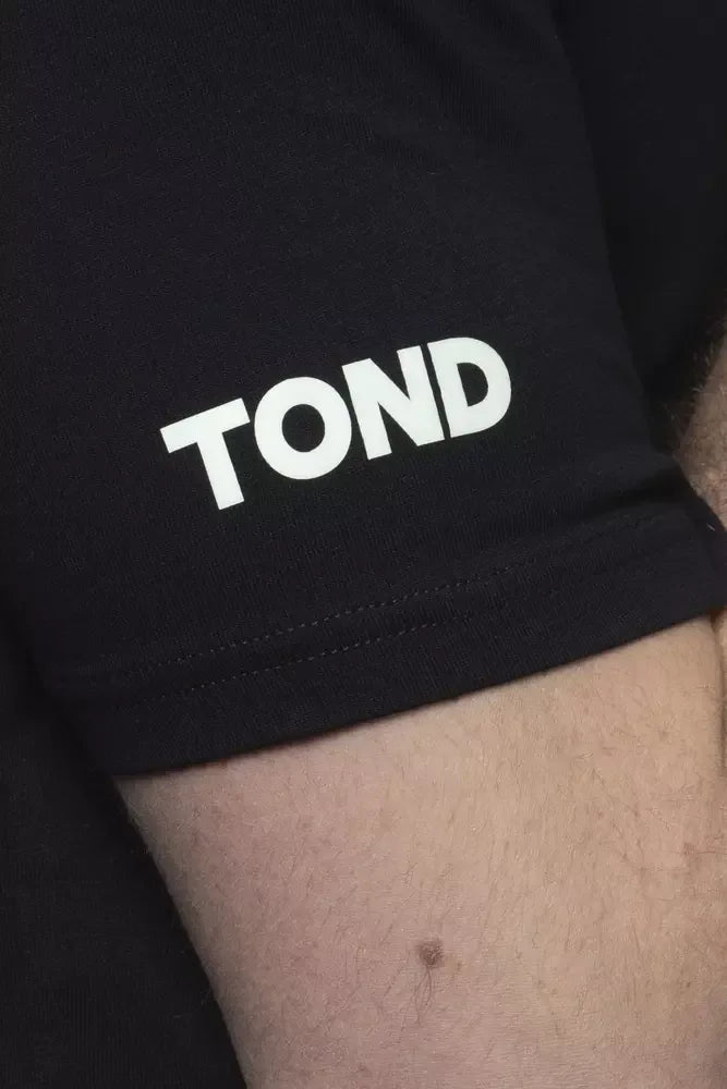 Tond Black Cotton Men T-Shirt - Zeiniez