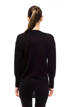 Montana Blu Black Wool Women Sweater - Zeiniez