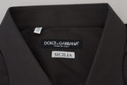 Dolce & Gabbana Gray SICILIA Slim Fit Stretch Dress Shirt - Zeiniez