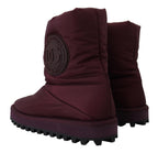 Dolce & Gabbana Bordeaux Nylon Boots Padded Mid Shoes - Zeiniez