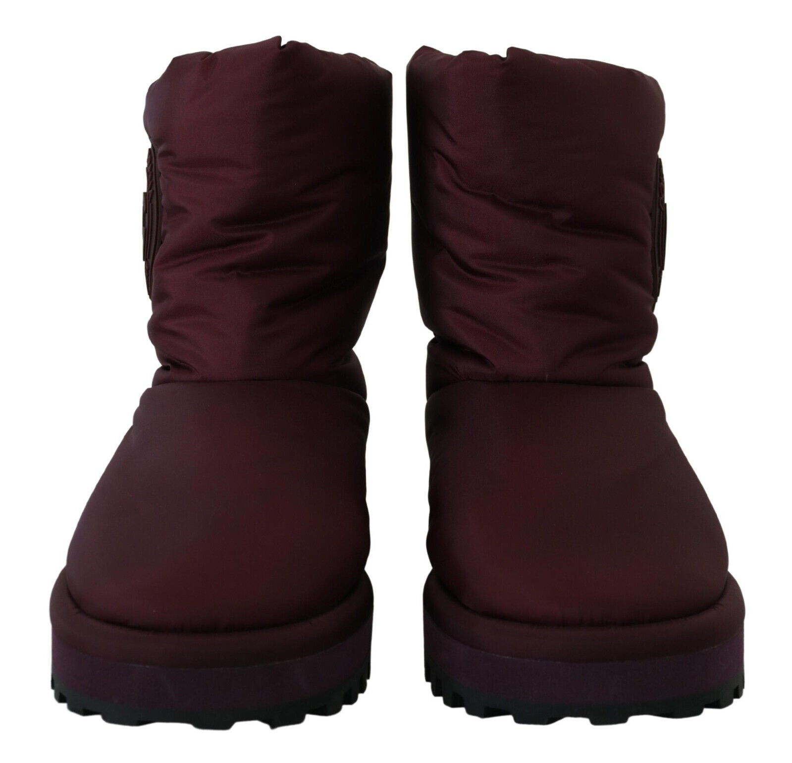 Dolce & Gabbana Bordeaux Nylon Boots Padded Mid Shoes - Zeiniez