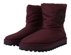 Dolce & Gabbana Bordeaux Nylon Boots Padded Mid Shoes - Zeiniez