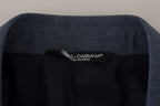 Dolce & Gabbana Blue Wool Stretch Slim Fit Jacket Blazer - Zeiniez