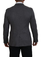 Dolce & Gabbana Gray Wool Stretch Slim Fit Jacket Blazer - Zeiniez