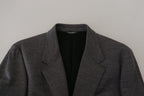 Dolce & Gabbana Gray Wool Stretch Slim Fit Jacket Blazer - Zeiniez