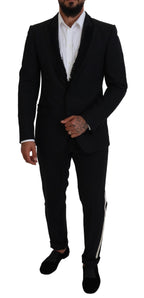 Dolce & Gabbana Black MARTINI Slim Fit Jacket Blazer - Zeiniez