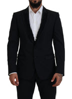 Dolce & Gabbana Black MARTINI Slim Fit Jacket Blazer - Zeiniez