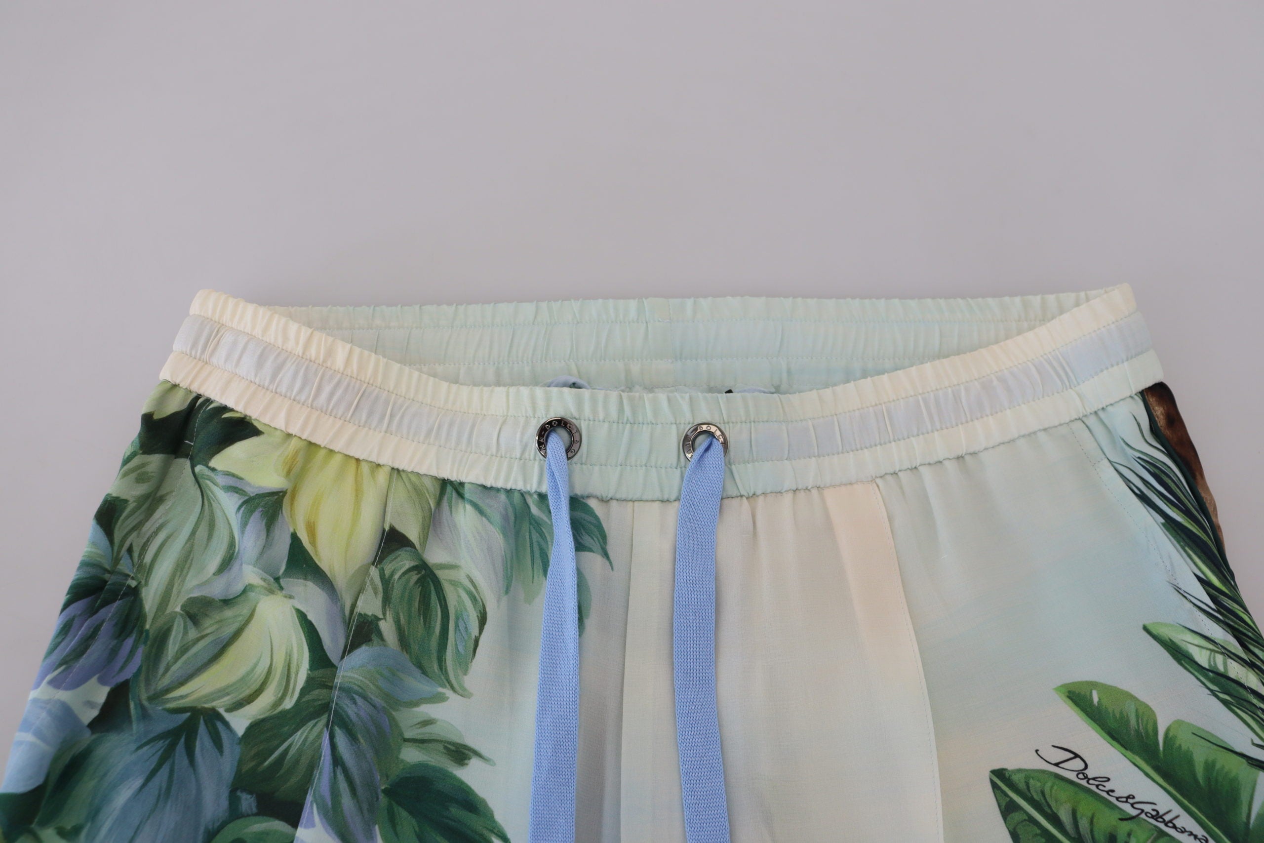 Dolce & Gabbana White Floral Printed Men Jogger Pants - Zeiniez