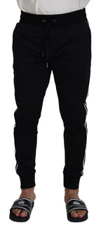 Dolce & Gabbana Black DG Print Mens Jogger Pants - Zeiniez