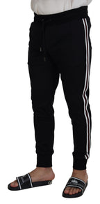 Dolce & Gabbana Black DG Print Mens Jogger Pants - Zeiniez