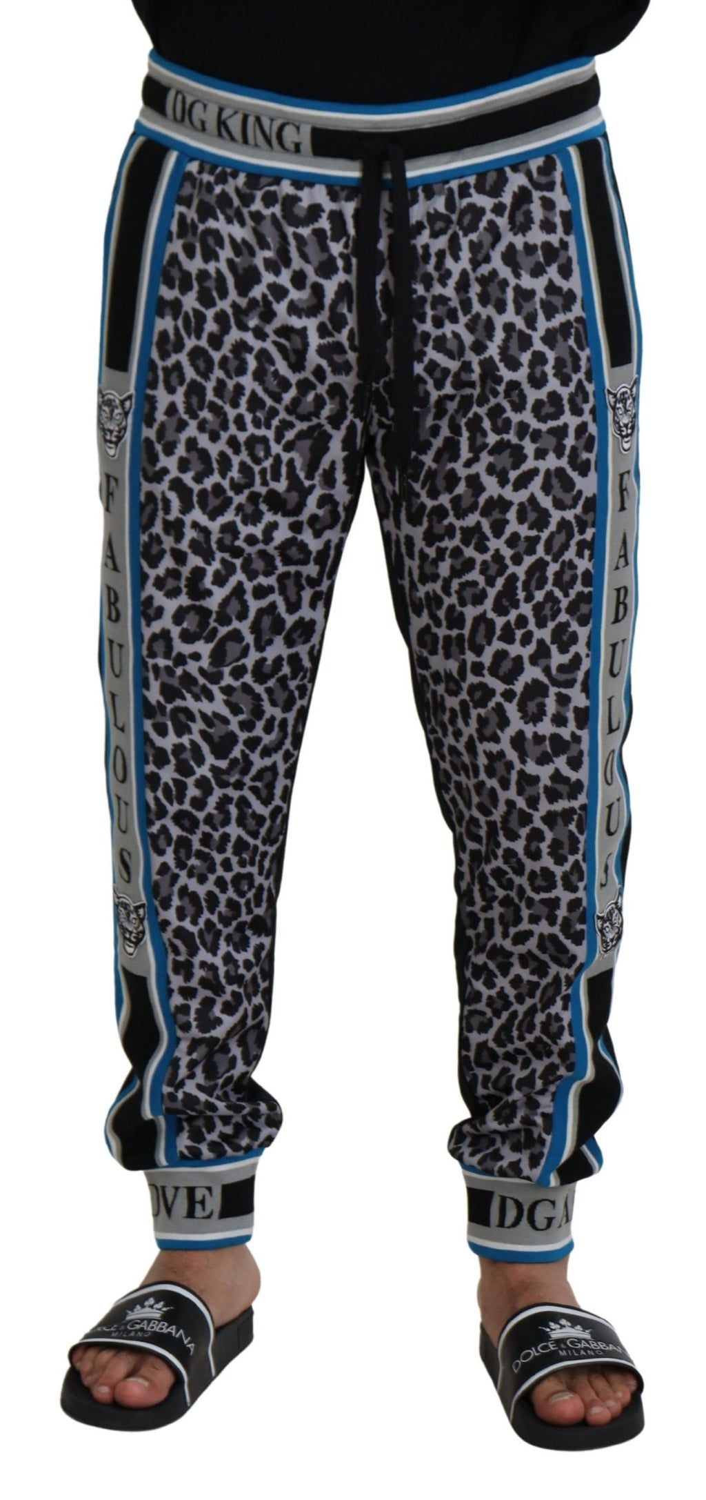 Dolce & Gabbana Multicolor DG King Leopard Print Jogger Pants - Zeiniez