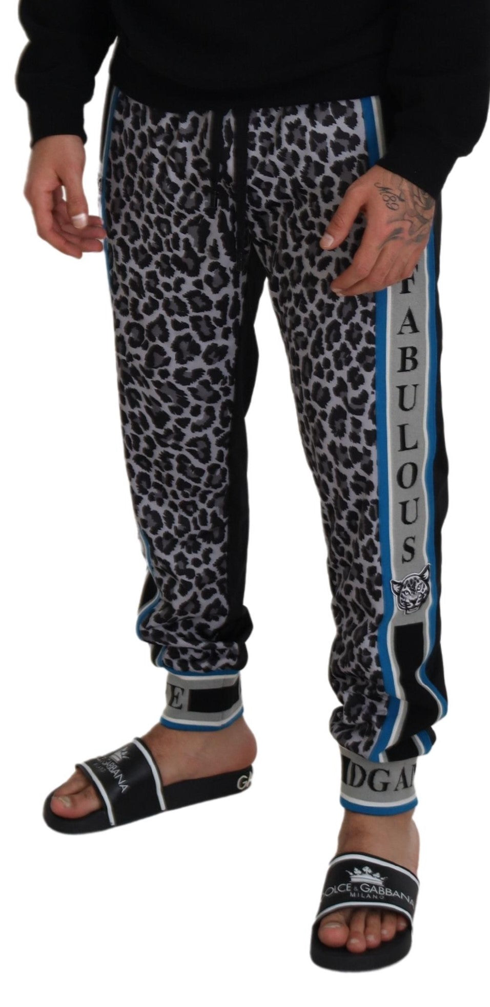 Dolce & Gabbana Multicolor DG King Leopard Print Jogger Pants - Zeiniez
