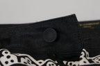 Dolce & Gabbana Black Silk Bandana Print Pants - Zeiniez