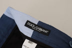 Dolce & Gabbana Blue Cotton Straight Fit Pants - Zeiniez