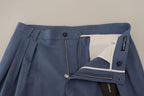 Dolce & Gabbana Blue Linen Chino Formal Pants - Zeiniez