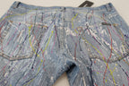 Dolce & Gabbana Blue Cotton Color Splash Print Denim Jeans - Zeiniez