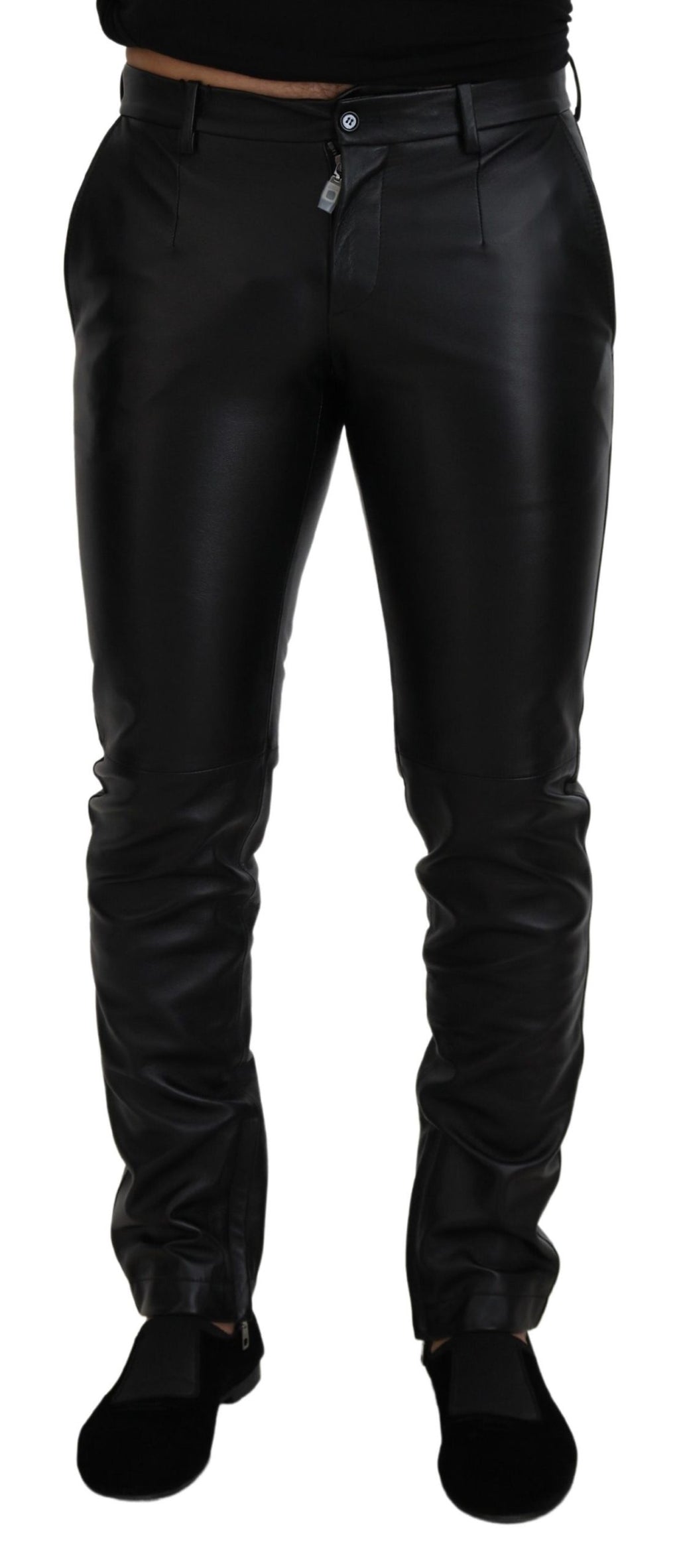 Dolce & Gabbana Black Shiny Stretch Skinny Pants - Zeiniez