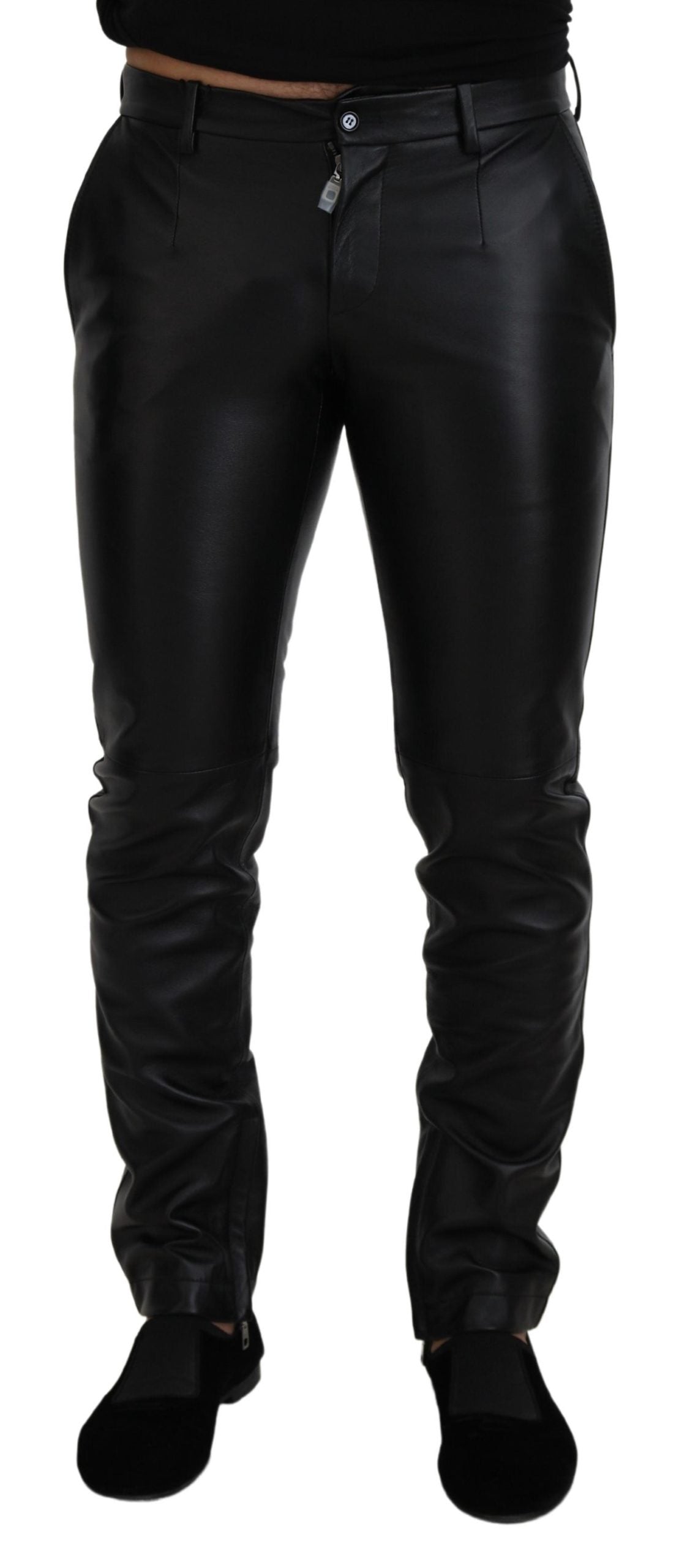 Dolce & Gabbana Black Shiny Stretch Skinny Pants - Zeiniez