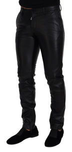 Dolce & Gabbana Black Shiny Stretch Skinny Pants - Zeiniez