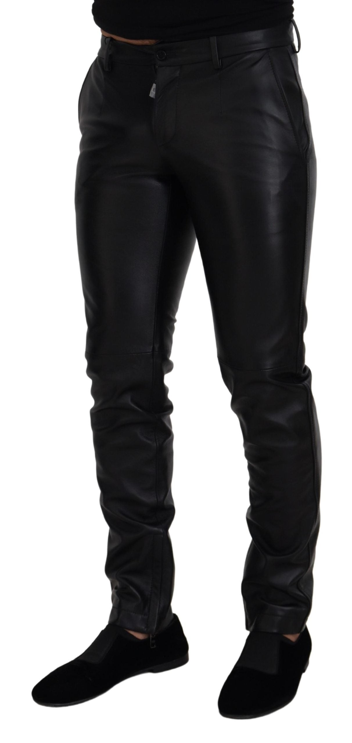 Dolce & Gabbana Black Shiny Stretch Skinny Pants - Zeiniez