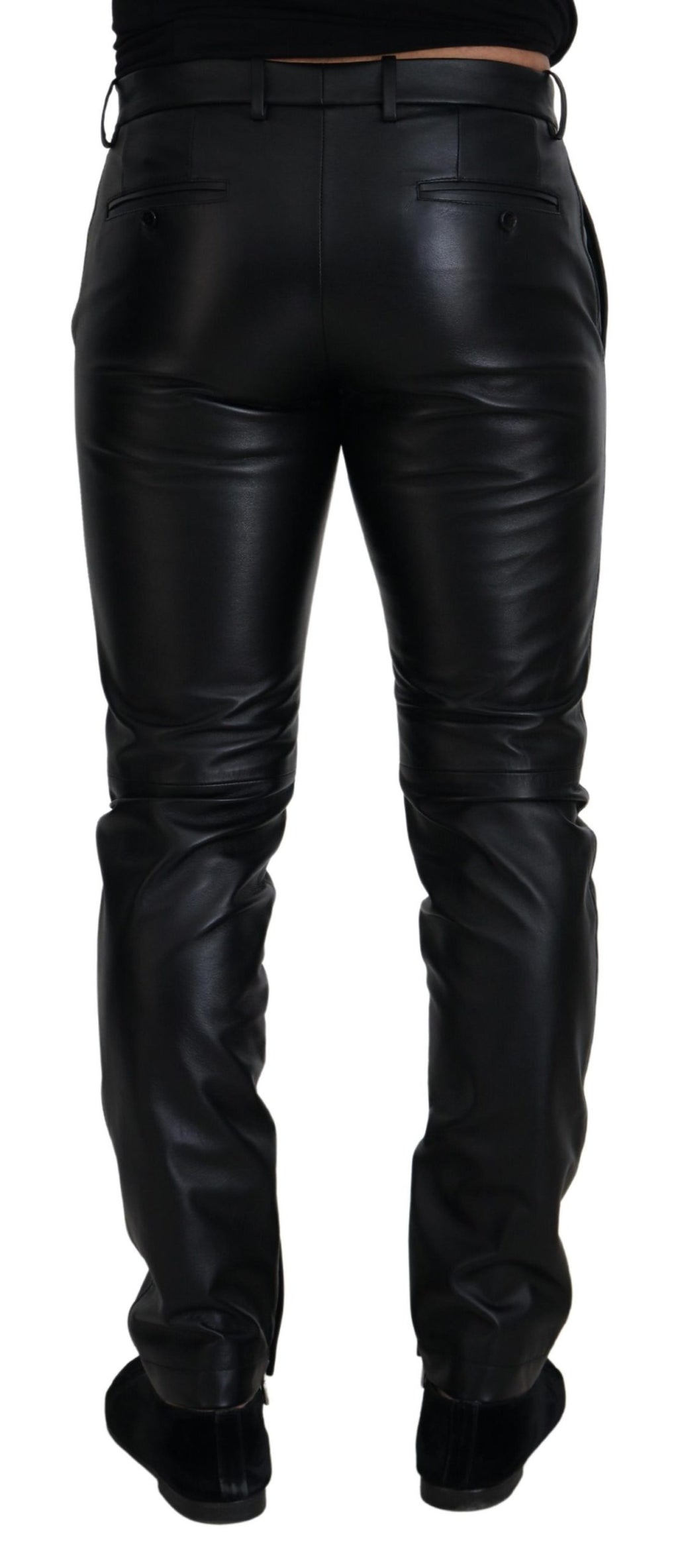 Dolce & Gabbana Black Shiny Stretch Skinny Pants - Zeiniez