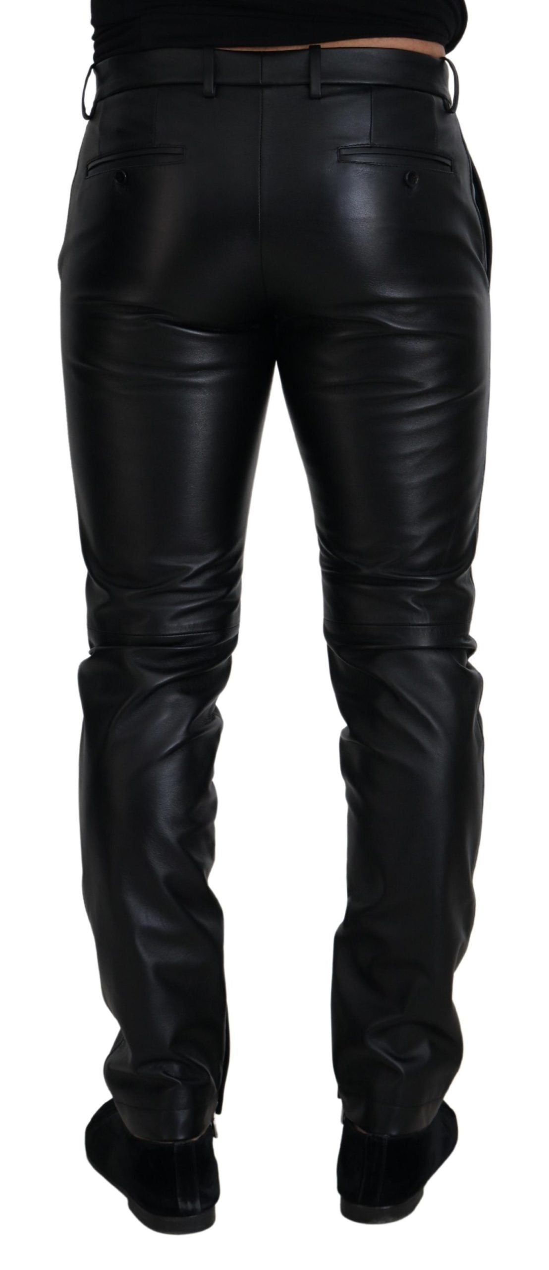 Dolce & Gabbana Black Shiny Stretch Skinny Pants - Zeiniez