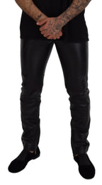 Dolce & Gabbana Black Shiny Stretch Skinny Pants - Zeiniez