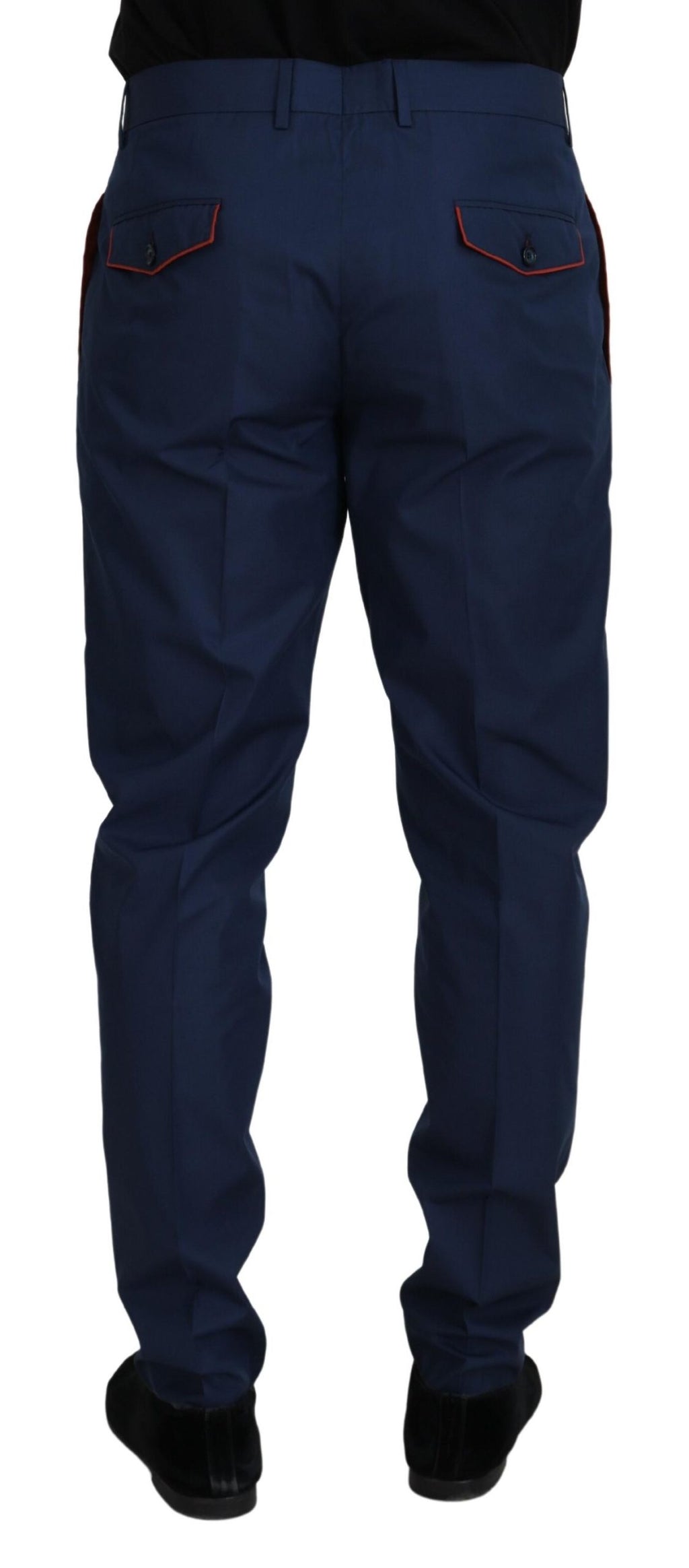 Dolce & Gabbana Blue Cotton Chino Formal Pants - Zeiniez