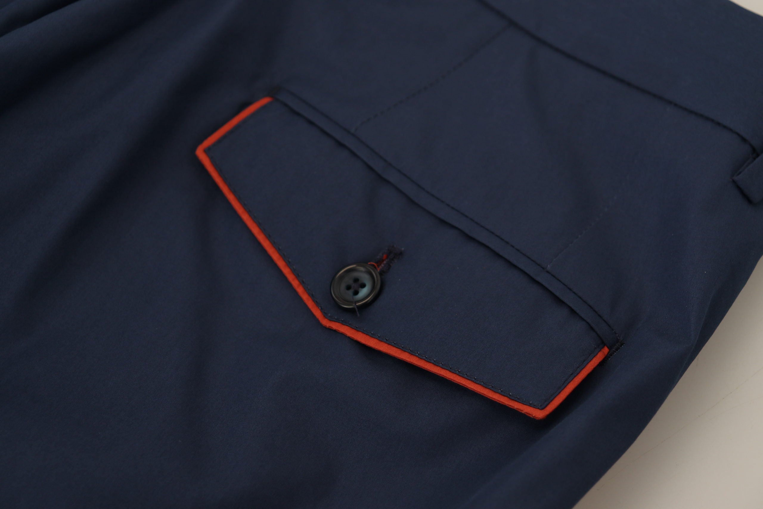 Dolce & Gabbana Blue Cotton Chino Formal Pants - Zeiniez