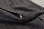 Dolce & Gabbana Grey Cotton Checkered Chino Pants - Zeiniez