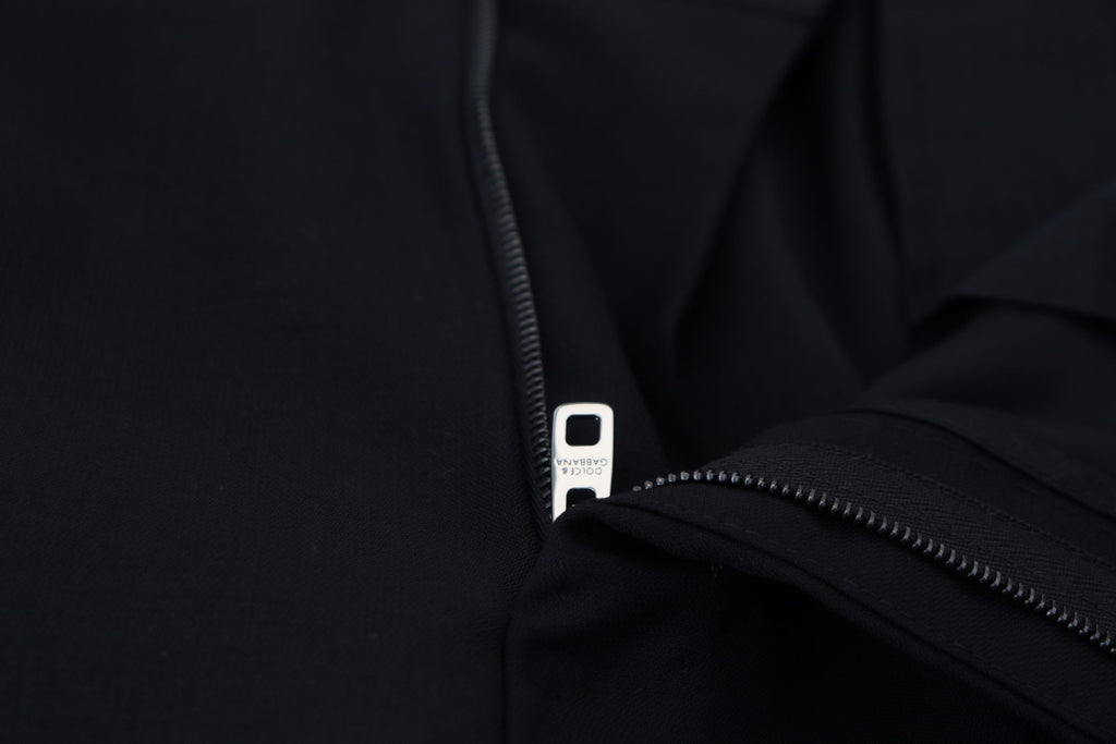 Dolce & Gabbana Black Wool Chino Formal Pants - Zeiniez