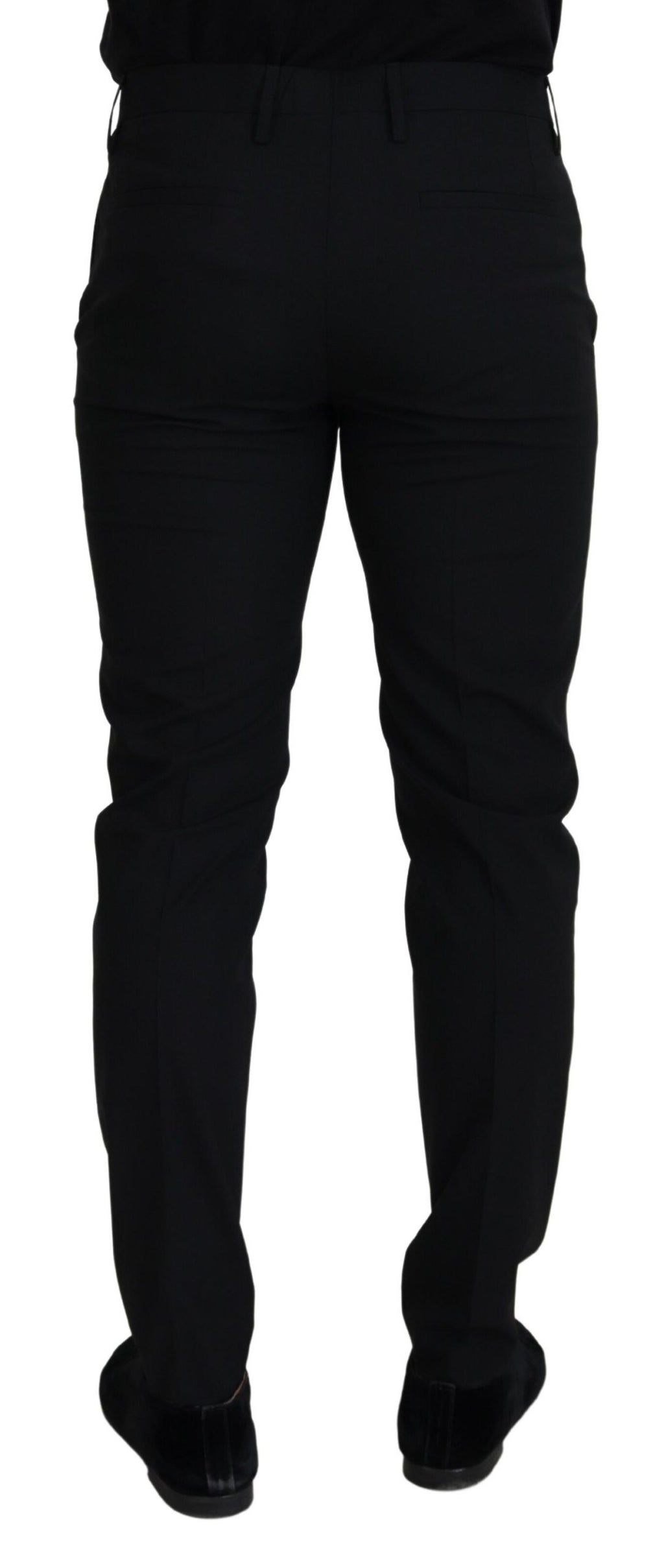 Dolce & Gabbana Black Polyester Chino Formal Pants - Zeiniez