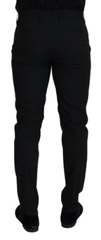 Dolce & Gabbana Black Polyester Chino Formal Pants - Zeiniez