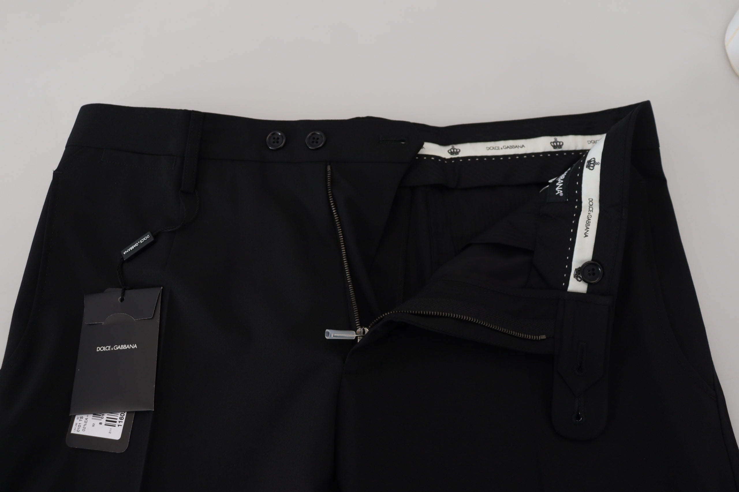 Dolce & Gabbana Black Polyester Chino Formal Pants - Zeiniez