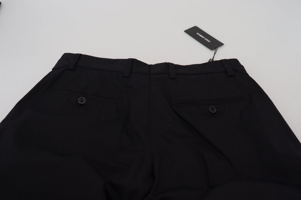 Dolce & Gabbana Black Cotton Chino Formal Pants - Zeiniez