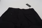 Dolce & Gabbana Black Cotton Chino Formal Pants - Zeiniez