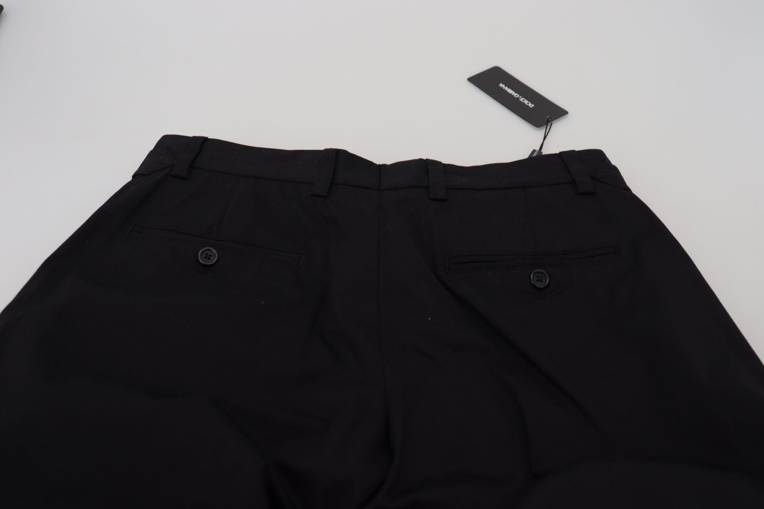 Dolce & Gabbana Black Cotton Chino Formal Pants - Zeiniez