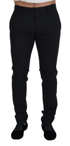 Dolce & Gabbana Black Wool Chino Formal Pants - Zeiniez