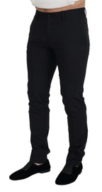 Dolce & Gabbana Black Wool Chino Formal Pants - Zeiniez