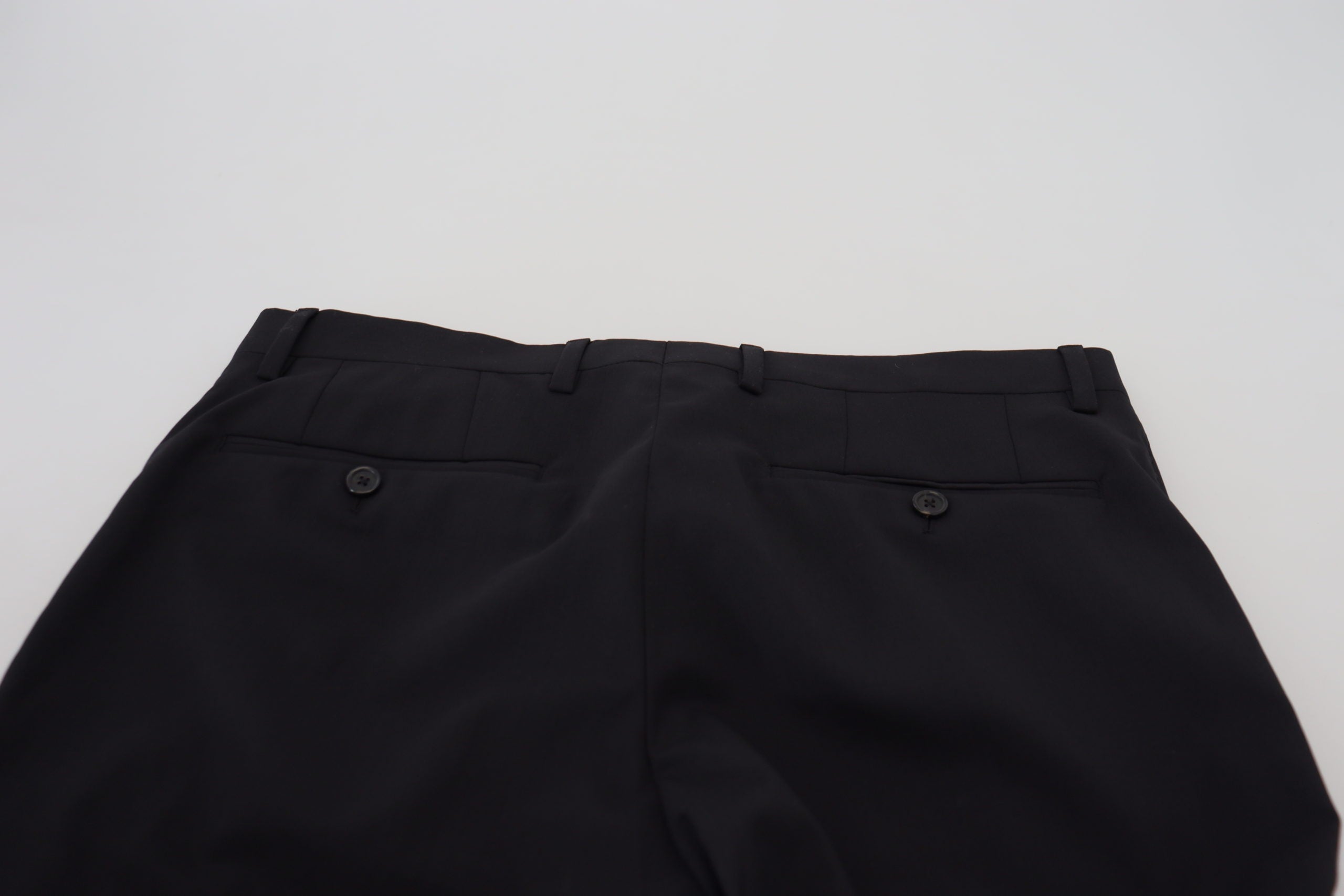 Dolce & Gabbana Black Wool Chino Formal Pants - Zeiniez